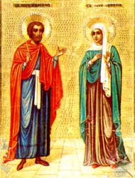Храмовая икона церкви св. мучеников Адриана и Наталии (Одесса)