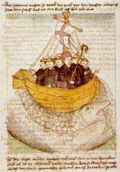 Путешествие святого Брендана.
Немецкий манускрипт, ок. 1460