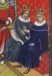 Св. Гунтрам, король Бургундии (532-592) и Хильдеберт II, король Австразии