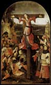 Иероним Босх. Распятие Юлии Карфагенской на кресте. Ок. 1497  г.