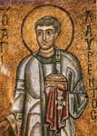Св. Лаврентий Римский. Мозаика Софийского собора (Киев), XI в. 