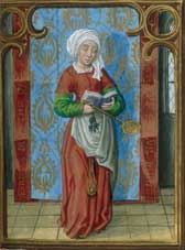 Марфа. Фламандская миниатюра, 1497